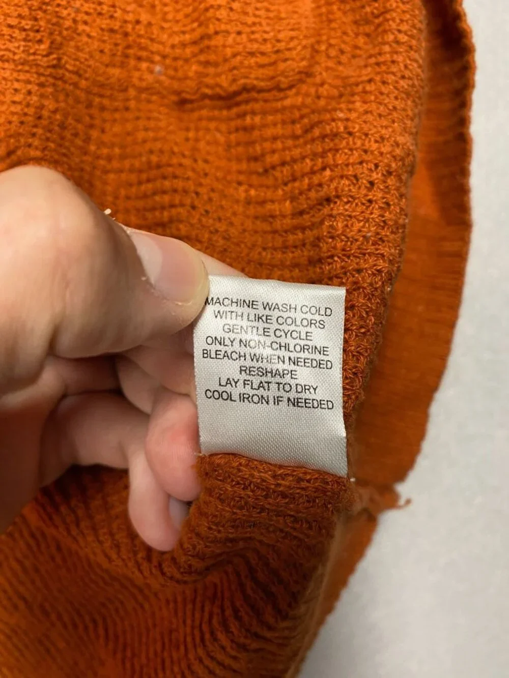 Peyton Primrose Womens Hooded Open-Front Rust Orange Cardigan L 100% Cotton